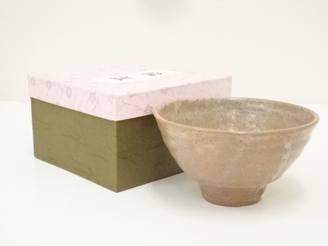 JAPANESE TEA CEREMONY / HAGI WARE TEA BOWL CHAWAN / ARTISAN WORK 